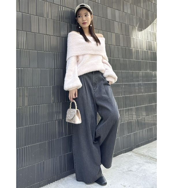 dazzlin「シャギーオフショルニットプルオーバー」|ニット・セーター|