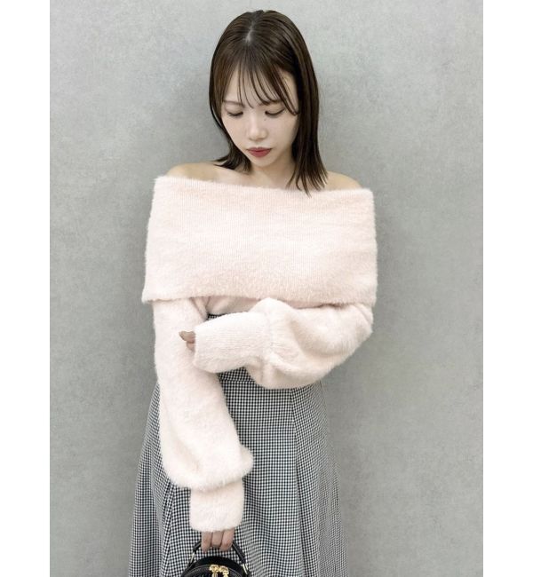 dazzlin「シャギーオフショルニットプルオーバー」|ニット・セーター|