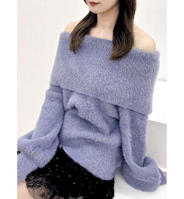 dazzlin「シャギーオフショルニットプルオーバー」|ニット・セーター|