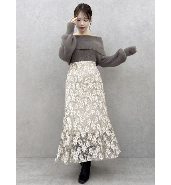 dazzlin「シャギーオフショルニットプルオーバー」|ニット・セーター|