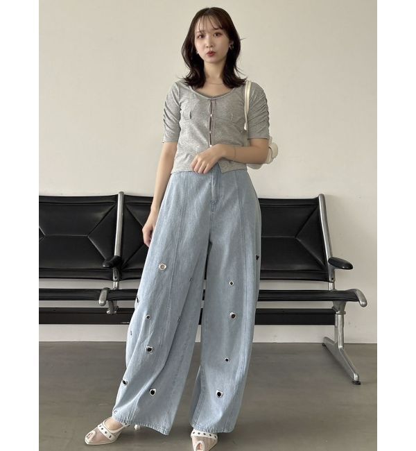 dazzlin「カーデタイトリボンカットトップス」|Tシャツ・カットソー|