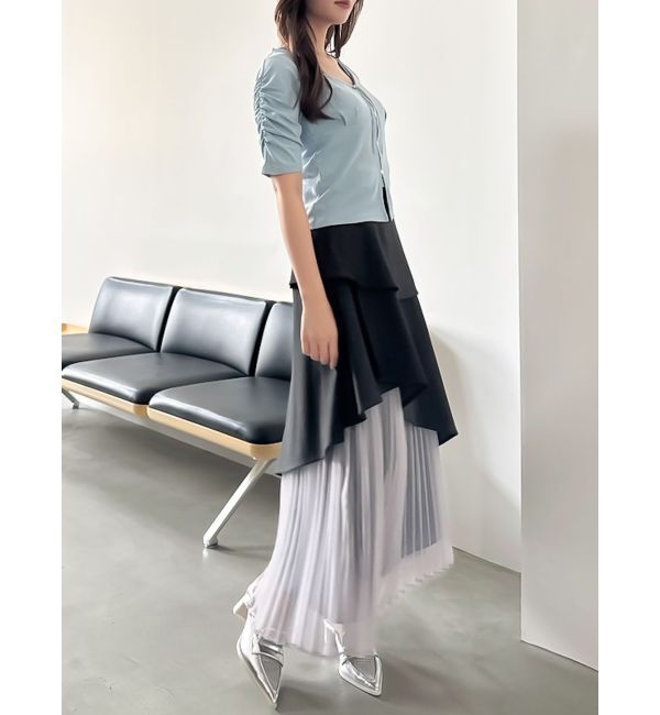 dazzlin「カーデタイトリボンカットトップス」|Tシャツ・カットソー|