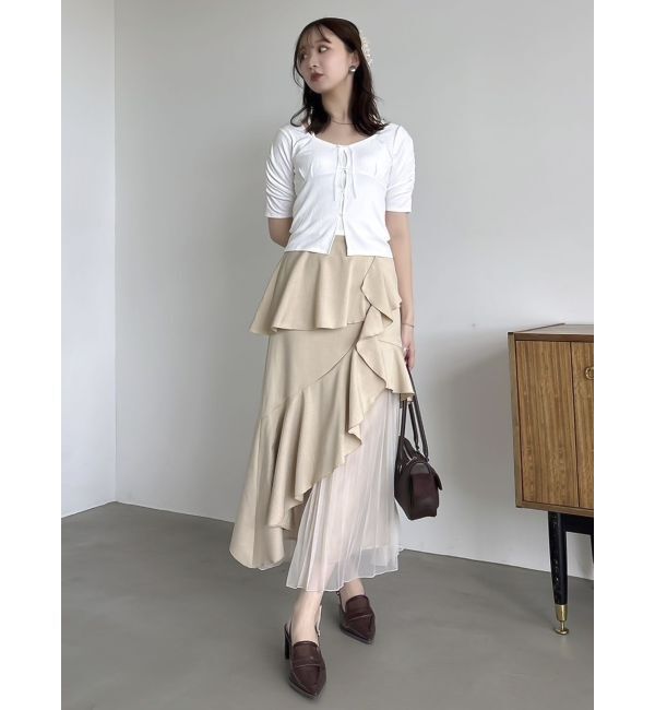 dazzlin「カーデタイトリボンカットトップス」|Tシャツ・カットソー|