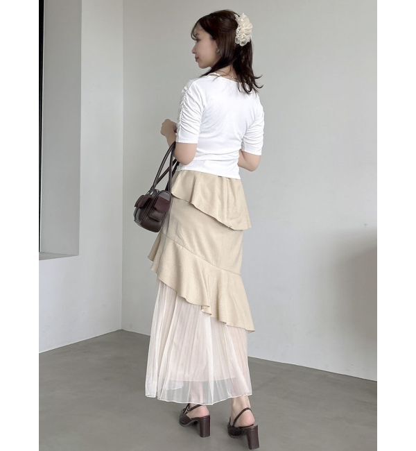 dazzlin「カーデタイトリボンカットトップス」|Tシャツ・カットソー|