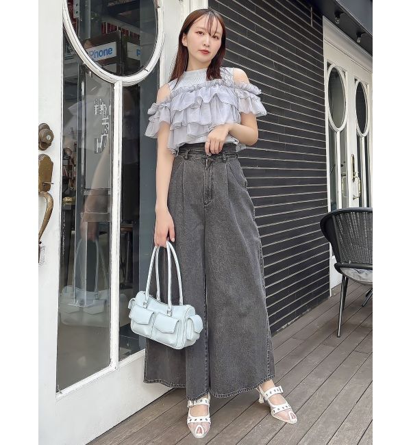 dazzlin「2WAYスリーブコンパクトフリルトップス」|Tシャツ・カットソー|