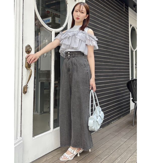 dazzlin「2WAYスリーブコンパクトフリルトップス」|Tシャツ・カットソー|