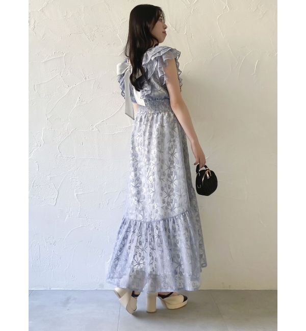 dazzlin「【WEB限定】バックリボンレースノースリワンピース」|ワンピース|