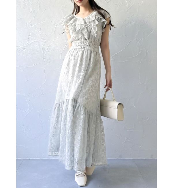 dazzlin「【WEB限定】バックリボンレースノースリワンピース」|ワンピース|