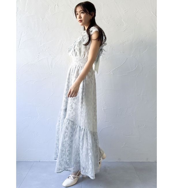dazzlin「【WEB限定】バックリボンレースノースリワンピース」|ワンピース|