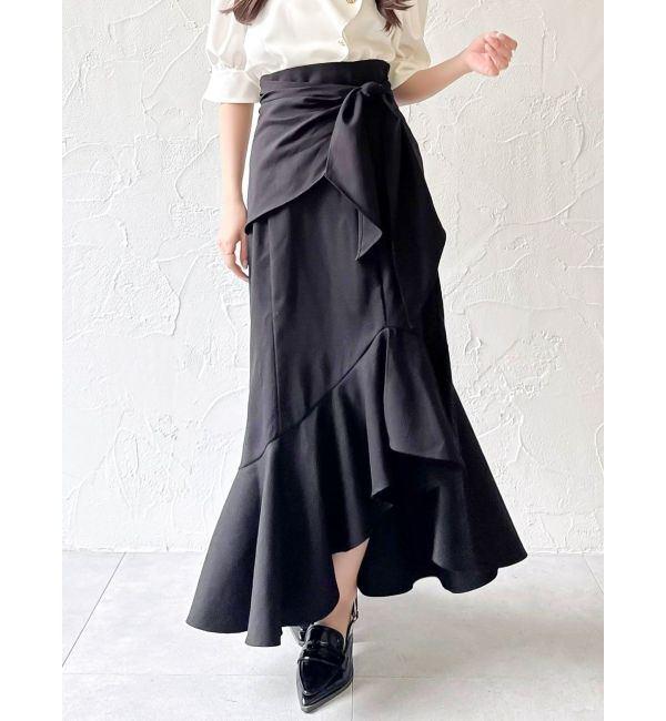 dazzlin「ラップマーメイドラインスカート」|スカート|ブラック