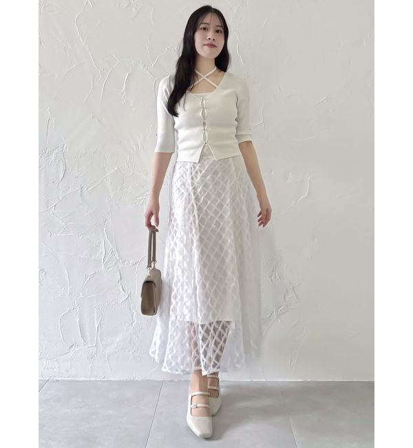 dazzlin「チェックチュールコルセットスカート」|スカート|