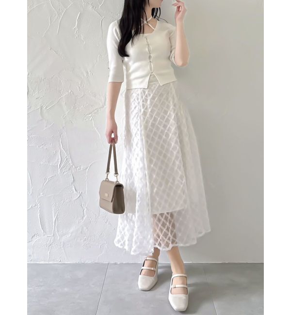 dazzlin「チェックチュールコルセットスカート」|スカート|