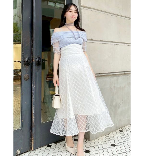 dazzlin「チェックチュールコルセットスカート」|スカート|