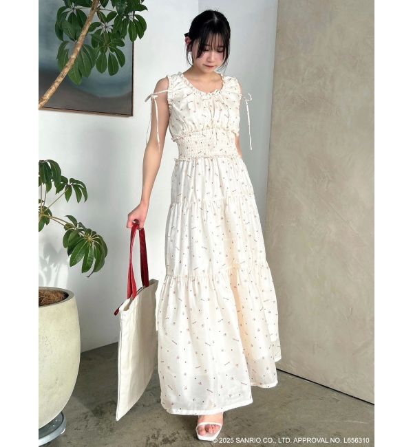 dazzlin「【メロクロコラボ】モチーフパターンティアードワンピース」|ワンピース|