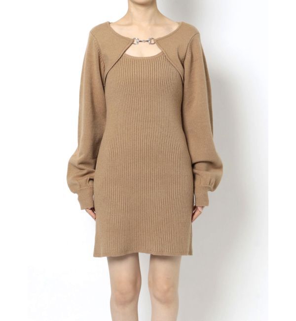 EMODA「チェーンカバーニットワンピース」|ワンピース|