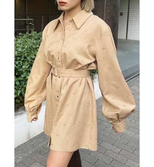 EMODA「2WAYベルトシャツワンピース」|ワンピース|ベージュ