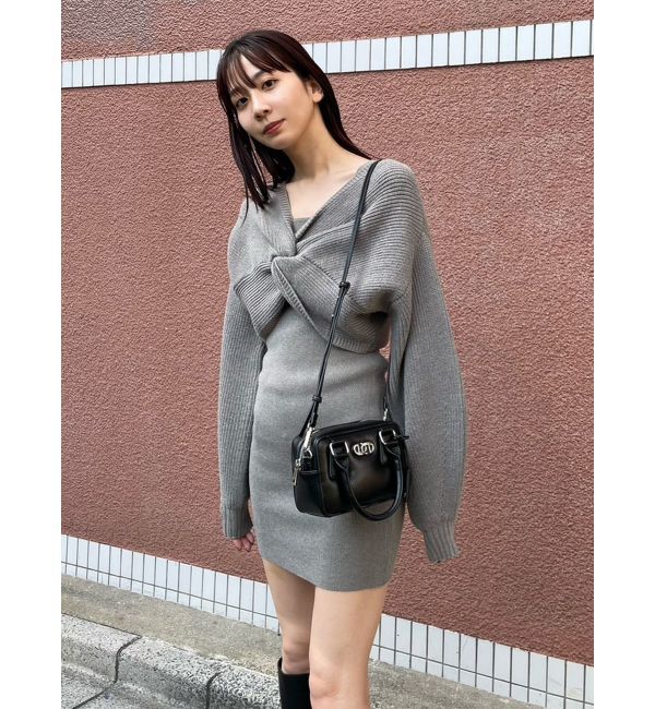 EMODA「2ピースダブルフェイスニットワンピース」|ワンピース|