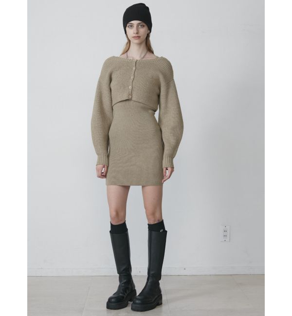 EMODA「2ピースダブルフェイスニットワンピース」|ワンピース|