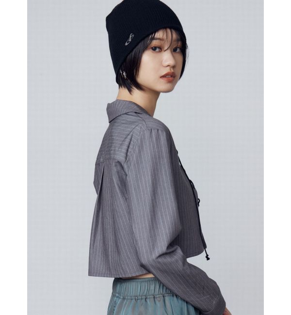 EMODA「レースアップショートシャツ」|シャツ・ブラウス|