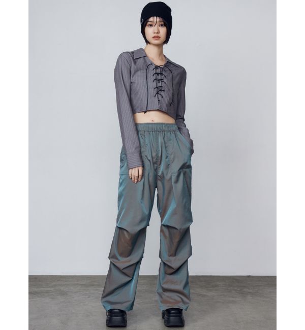 EMODA「レースアップショートシャツ」|シャツ・ブラウス|