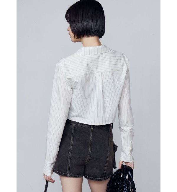 EMODA「レースアップショートシャツ」|シャツ・ブラウス|