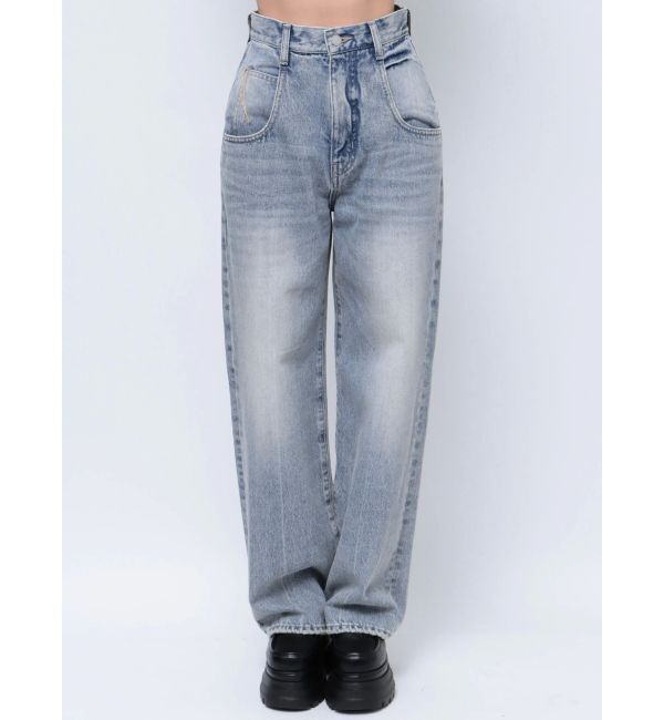 EMODA「ルーズワイドハイウエストジーンズ」|デニム|