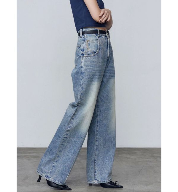 EMODA「ルーズワイドハイウエストジーンズ」|デニム|