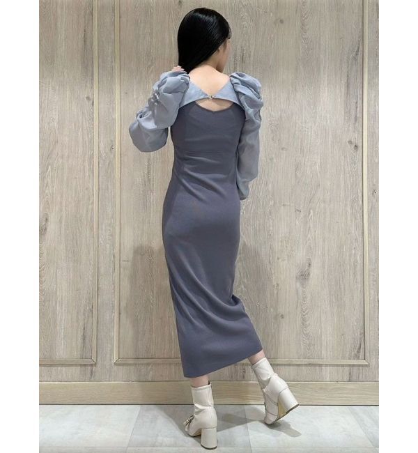 MERCURYDUO「2WAYドレープスリーブボレロセットニットワンピース」|ワンピース|