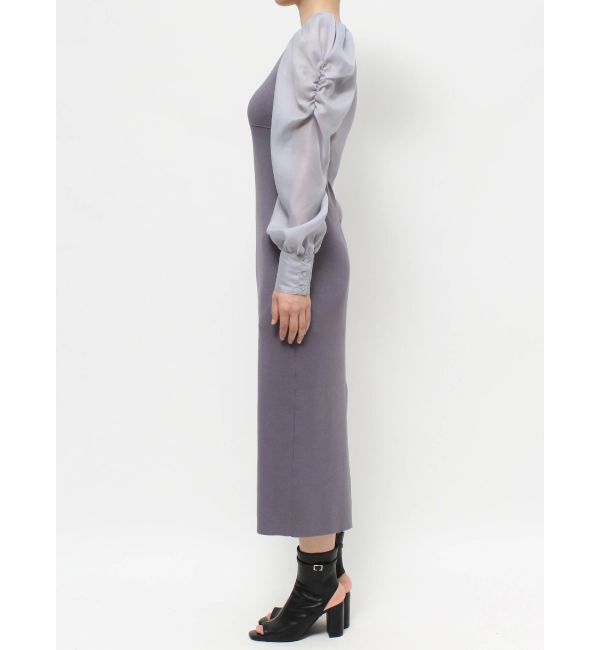 MERCURYDUO「2WAYドレープスリーブボレロセットニットワンピース」|ワンピース|