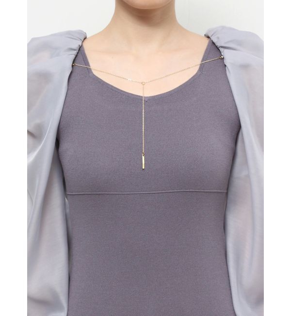 MERCURYDUO「2WAYドレープスリーブボレロセットニットワンピース」|ワンピース|