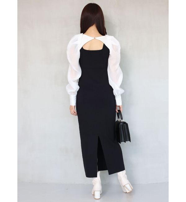 MERCURYDUO「2WAYドレープスリーブボレロセットニットワンピース」|ワンピース|