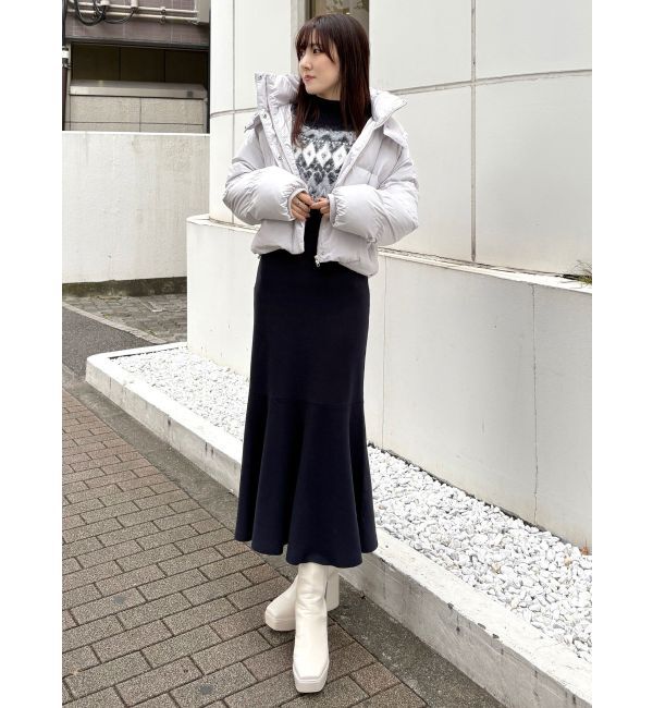 MERCURYDUO「ノルディックジャカードドッキングニットワンピース」|ワンピース|