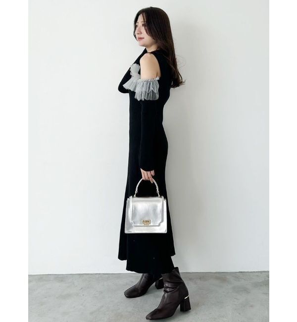 MERCURYDUO「チュールドッキングフレアマーメイドワンピース」|ワンピース|