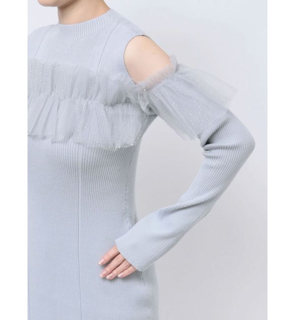 MERCURYDUO「チュールドッキングフレアマーメイドワンピース」|ワンピース|