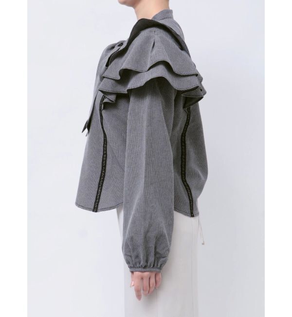 MERCURYDUO「2WAYオープンラッフルショルダーロングスリーブブラウス」|シャツ・ブラウス|