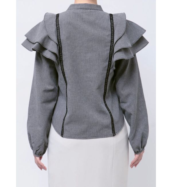 MERCURYDUO「2WAYオープンラッフルショルダーロングスリーブブラウス」|シャツ・ブラウス|