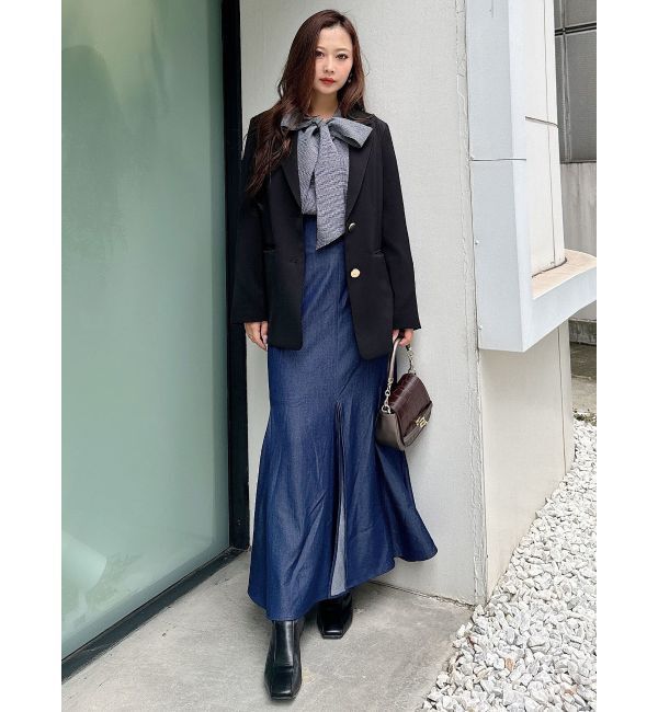 MERCURYDUO「2WAYオープンラッフルショルダーロングスリーブブラウス」|シャツ・ブラウス|