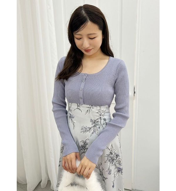 MERCURYDUO「カーディガンライクニットドッキングワンピース」|ワンピース|