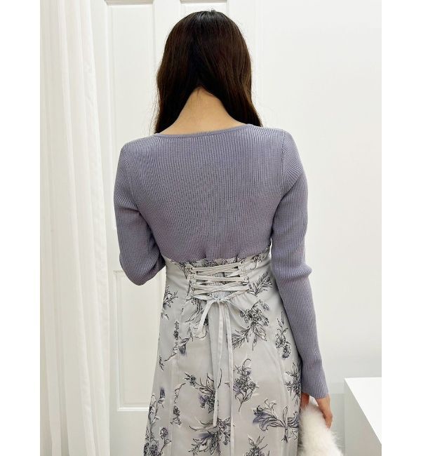 MERCURYDUO「カーディガンライクニットドッキングワンピース」|ワンピース|