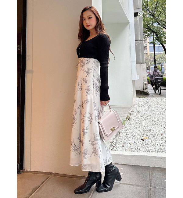 MERCURYDUO「カーディガンライクニットドッキングワンピース」|ワンピース|