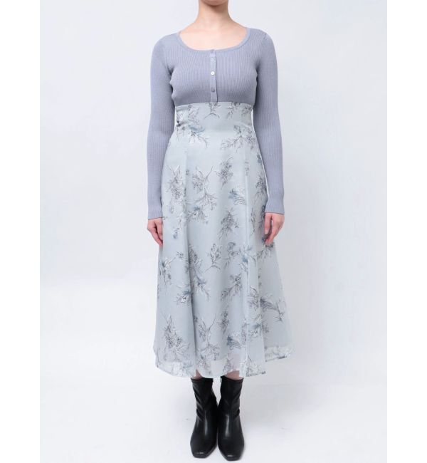 MERCURYDUO「カーディガンライクニットドッキングワンピース」|ワンピース|