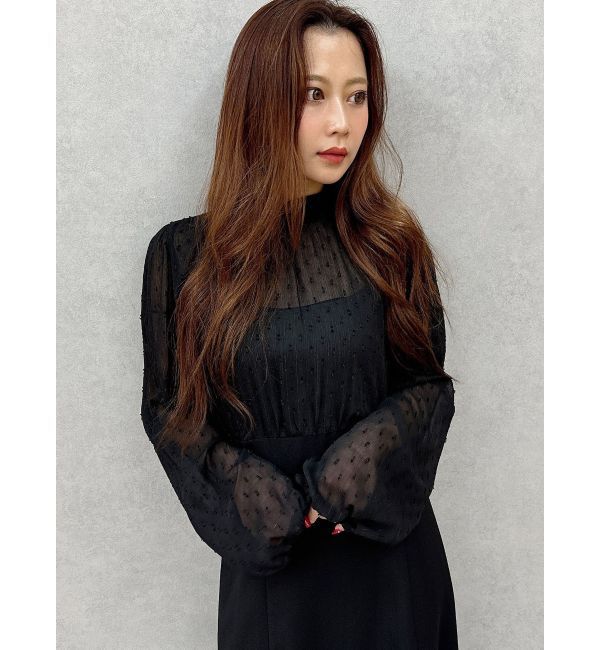 MERCURYDUO「シアーブラウスドッキングフレアワンピース」|ワンピース|