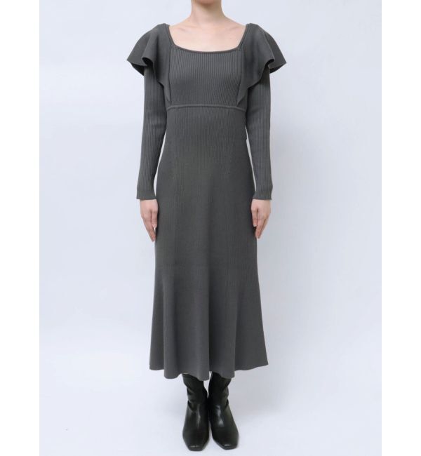 MERCURYDUO「2WAYラッフルマーメイドニットワンピース」|ワンピース|