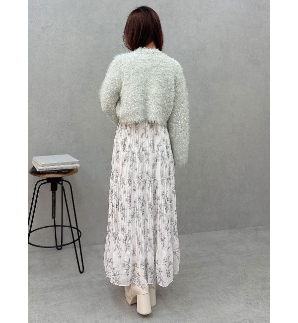 MERCURYDUO「花柄プリーツティアードワンピース」|ワンピース|