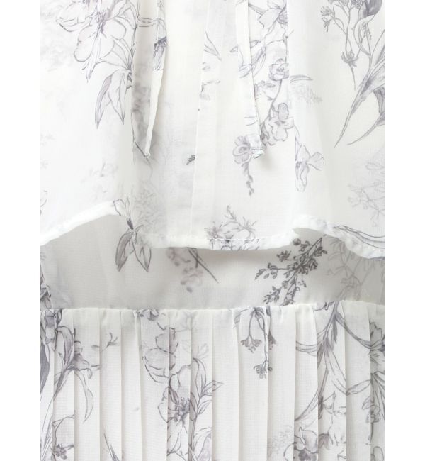 MERCURYDUO「花柄プリーツティアードワンピース」|ワンピース|