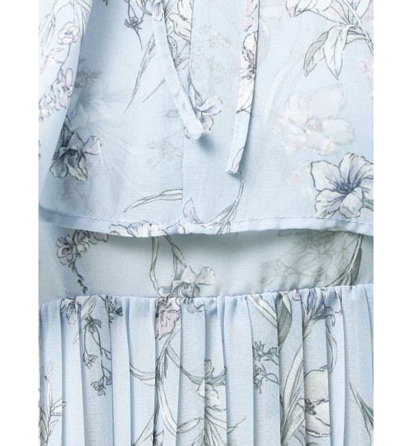 MERCURYDUO「花柄プリーツティアードワンピース」|ワンピース|