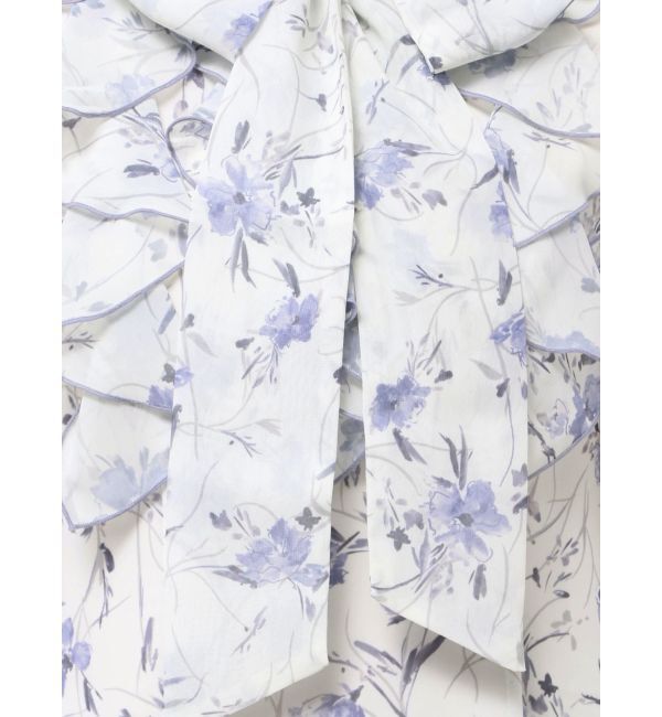 MERCURYDUO「ラッフルフラワープリントワンピース」|ワンピース|