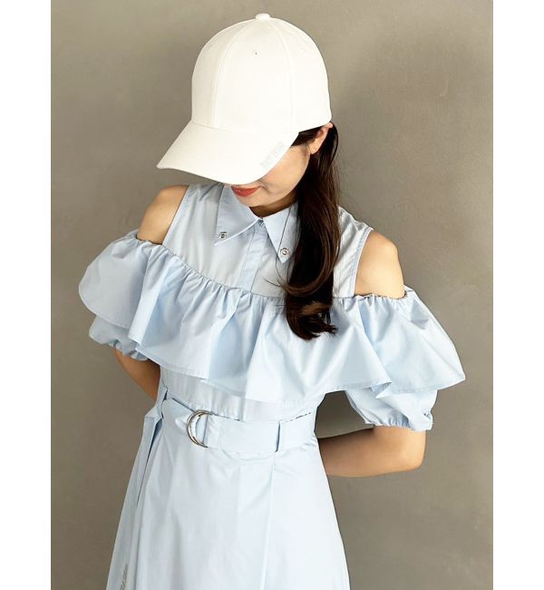 MERCURYDUO「【MARY QUANTコラボ】ラッフルシャツワンピース」|ワンピース|