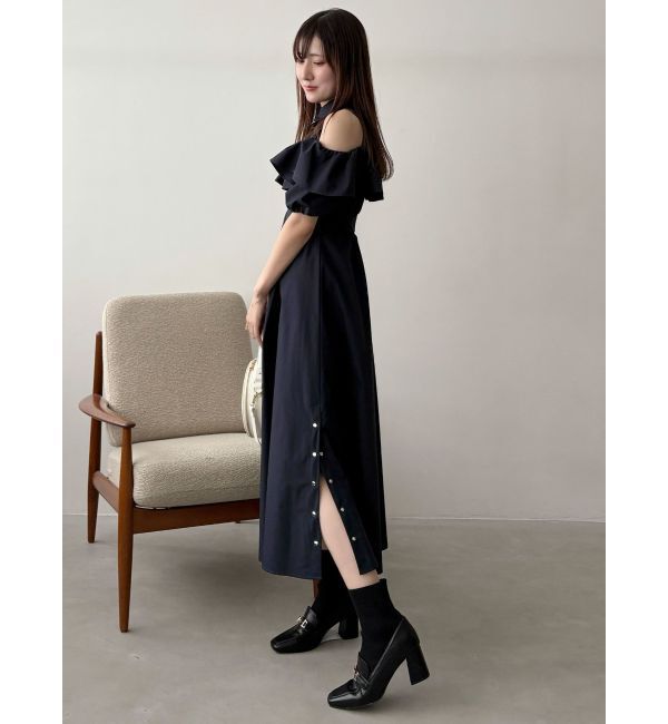 MERCURYDUO「【MARY QUANTコラボ】ラッフルシャツワンピース」|ワンピース|