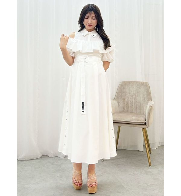 MERCURYDUO「【MARY QUANTコラボ】ラッフルシャツワンピース」|ワンピース|